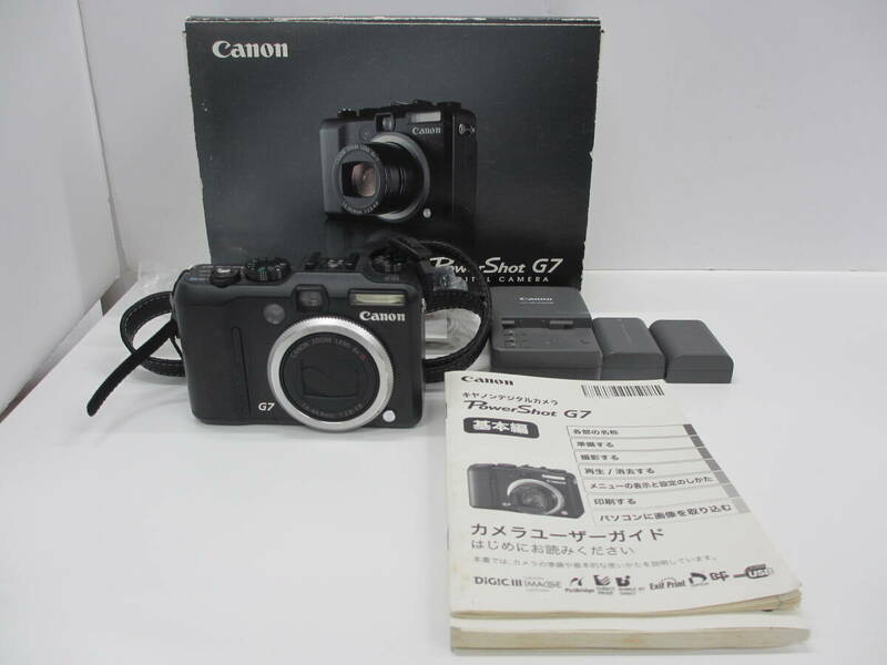カメラ祭 キャノン デジタルカメラ パワーショット G7 長期保管品 使用品 充電器付 バッテリー2個付 Canon