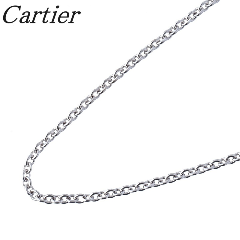 カルティエ フォルサチェーン ネックレス 42cm 750WG 保証書(2004年) 新品仕上げ済 Cartier【15851】