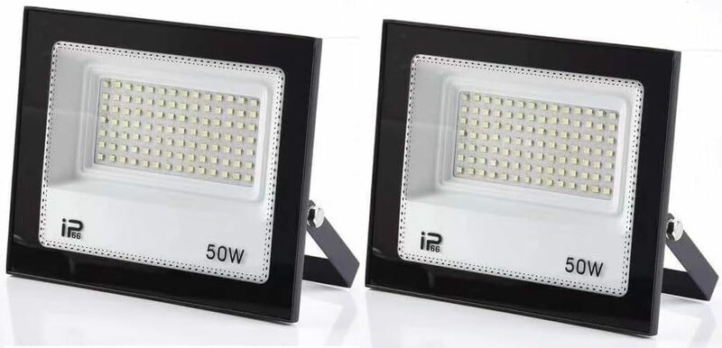  ２個　50ｗ　　LED 投光器 50W IP66防水 作業灯 8000LM 800W相当フラッドライト 省エネ 高輝度 アース付きプラグ PSE適合 1.8Mコード 