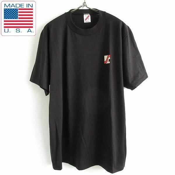新品 80's USA製 JERZEES ハードワーク 半袖Tシャツ 黒 L程度 アメリカ製 ビンテージ デッドストック/D143-01-0039W