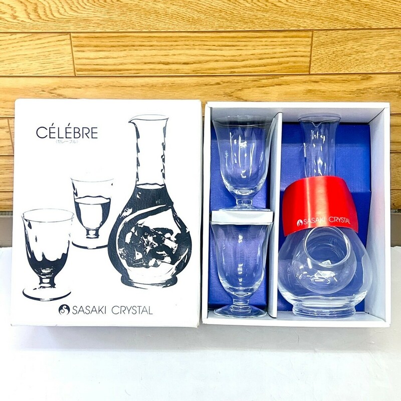 未使用 SASAKI CRYSTAL 佐々木硝子 CELEBRE セレーブル ワインカラフェ グラス ワインクーラーセット！