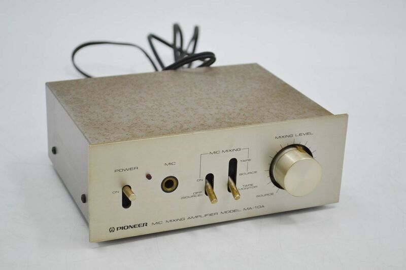 (802S 0516Y4)1円～ PIONEER パイオニア MIC MIXING AMPLIFIER アンプ MA-10A オーディオ 音響機器 【通電のみ確認】
