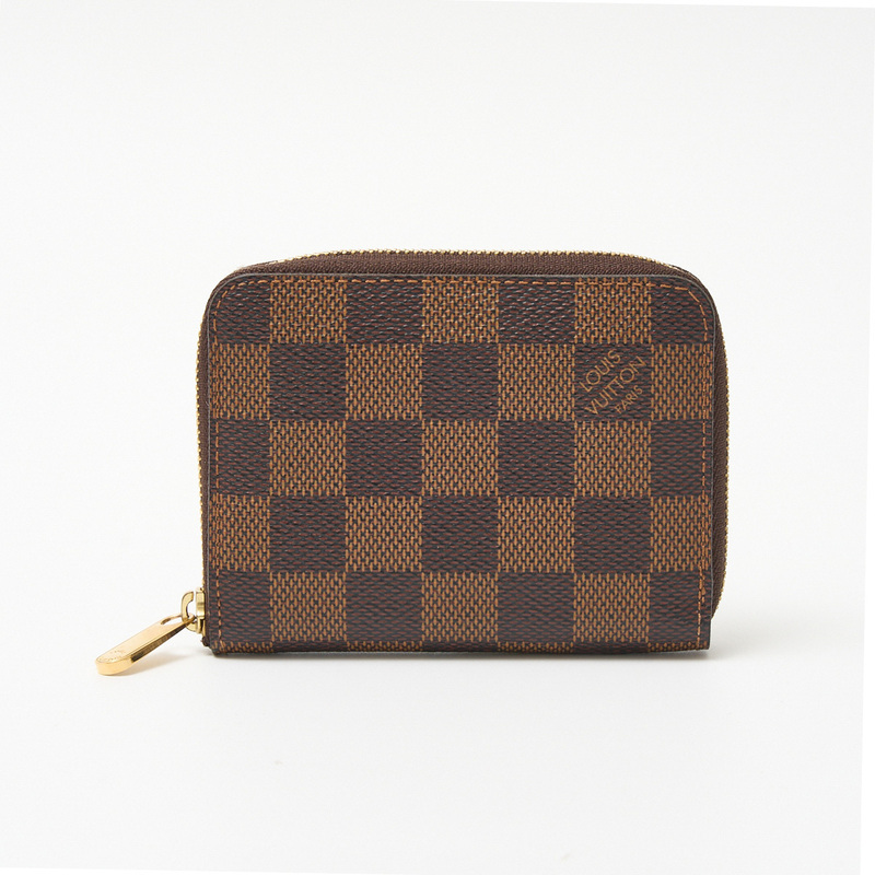 LOUIS VUITTON ルイヴィトン ジッピー・コインパース N63070 コンパクト ウォレット ケース 小銭入れ ダミエ×レザー ブラウン