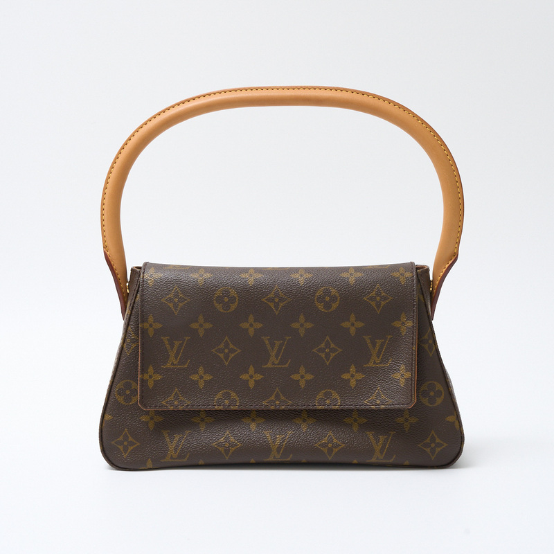 LOUIS VUITTON ルイヴィトン ミニ・ルーピング M51147 2WAY ハンド ショルダー バッグ モノグラム・キャンバス×レザー ブラウン