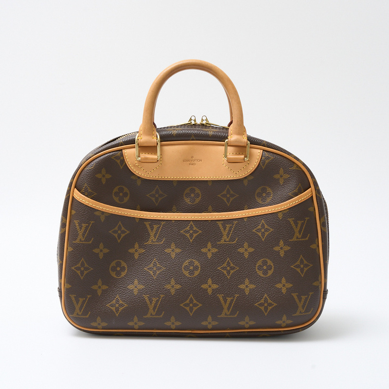 LOUIS VUITTON ルイヴィトン トゥルーヴィル M42228 ハンドバッグ モノグラム×レザー ブラウン×ゴールド シンプル カジュアル レディース