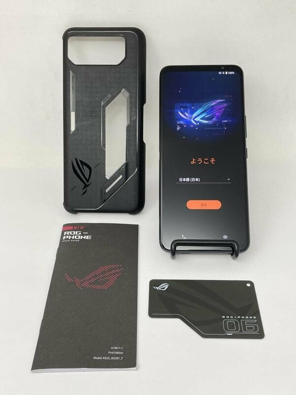 3011【動作確認済】 ASUS ROG Phone 6 16GB 512GB ゲーミングスマホ SIMフリー ブラック