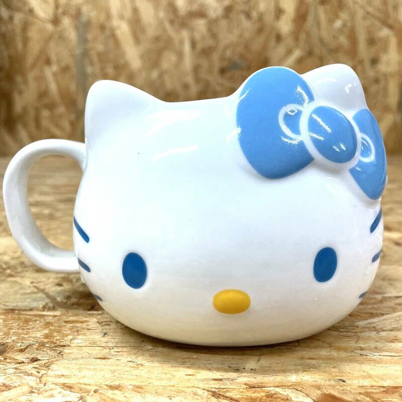 ハローキティ ダイカット　顔　マグカップ　コップ 箱なし * 　Sanrio 