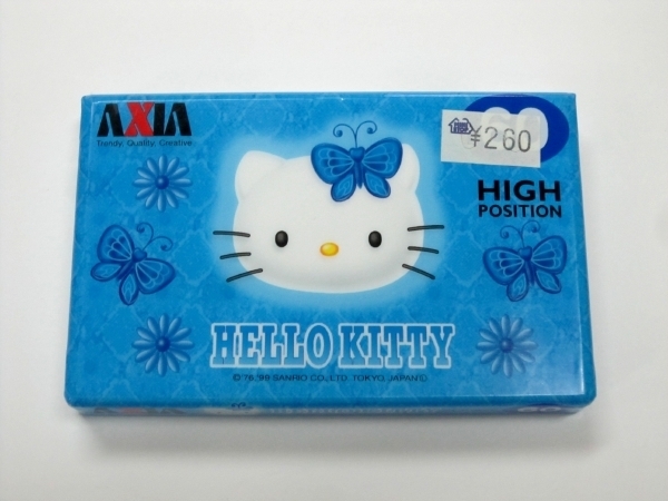 AXIA HELLO KITTY カセットテープ 60分 HIGH POSITION HK2BL60 CASSETTE TAPE アクシア ハイポジ SANRIO キティ ラブリーシール付 1999年
