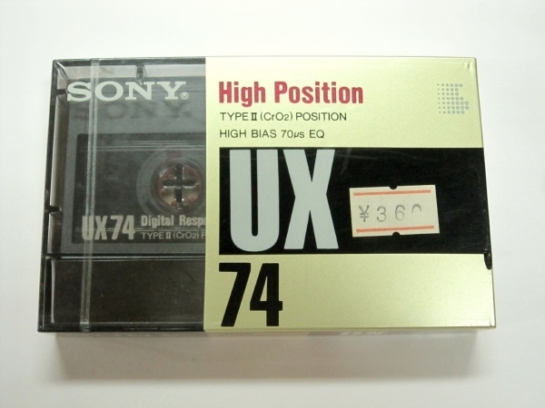 SONY CASSETTE TAPE UX74 HIGH POSITION ソニー カセットテープ 74分 ハイポジ Made In Japan 経年未開封品