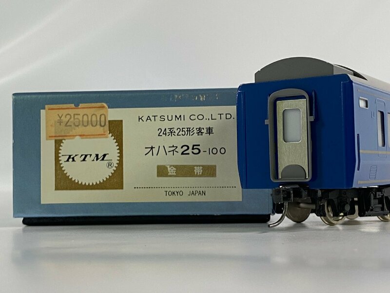 3-71＊HOゲージ カツミ 24系25形客車 オハネ25-100 金帯 KTM KATSUMI 鉄道模型(ajc)