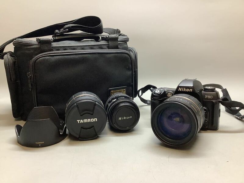 Nikon ニコン F80 ボディタムロン AF 28-300mm f3.5-6.3 NIKKOR 35-105mm 3.5-4.5ストラップ 収納カバン付 一眼レフ フィルムカメラ