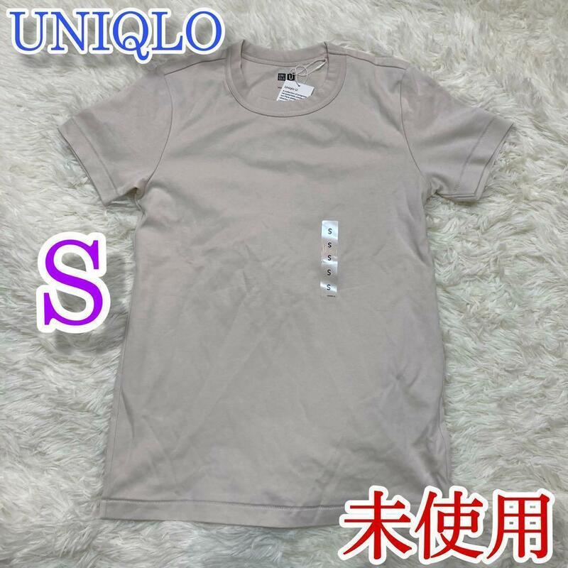 美品　未使用　ユニクロ　UNIQLO クルーネック　Tシャツ　S グレー