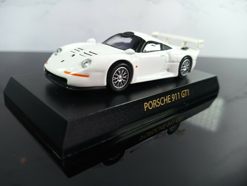 京商 PORSCHE 911 GT1 S=1/64　ポルシェミニカーコレクション/箱なし/サークルKサンクス限定/カードなし/ホワイト