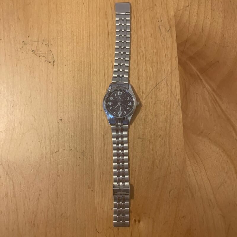 MARSHAL SOLAR RECHARGEABLE 3BAR 腕時計 MRM102-SBK ステンレススチール ネコポス送料230円