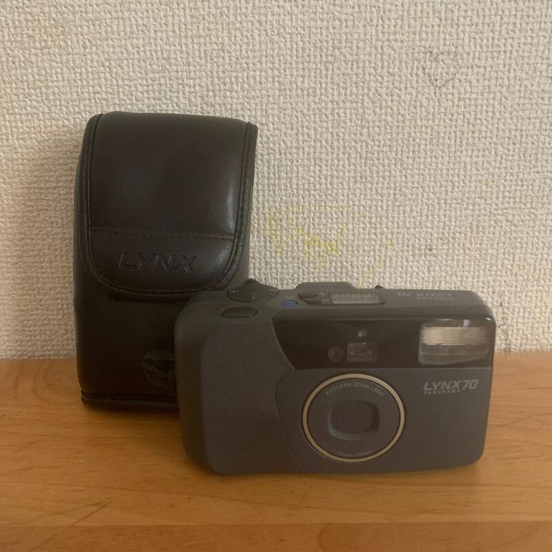 KYOCERA LYNX70 PANORAMA 1=35mm-70mm コンパクトフィルムカメラケース付き ※動作未確認
