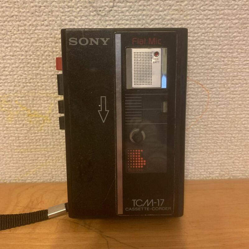 SONY ソニー Flat Mic TCM-17 CASSETTE-CORDER カセットレコーダー カセットプレーヤー 昭和レトロ 