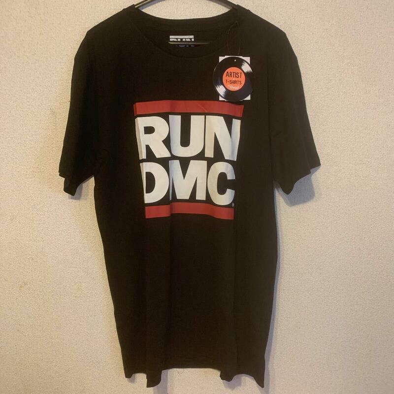 【新品未使用】RUN DMC プリントTシャツ バンドTシャツ 半袖 ブラック メンズ サイズ3L 321A233R ネコポス送料230円