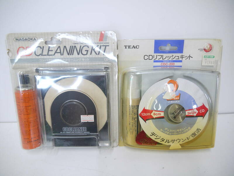 780 CDクリーニングキット 2点 NAGAOKA CD-OK/TEAC CDC-200 ナガオカ ティアック CDクリーナー 現状品
