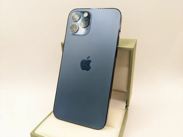 美品 iPhone 12 Pro 128GB パシフィックブルー SIMフリー 〇表示 本体のみ（M6185）