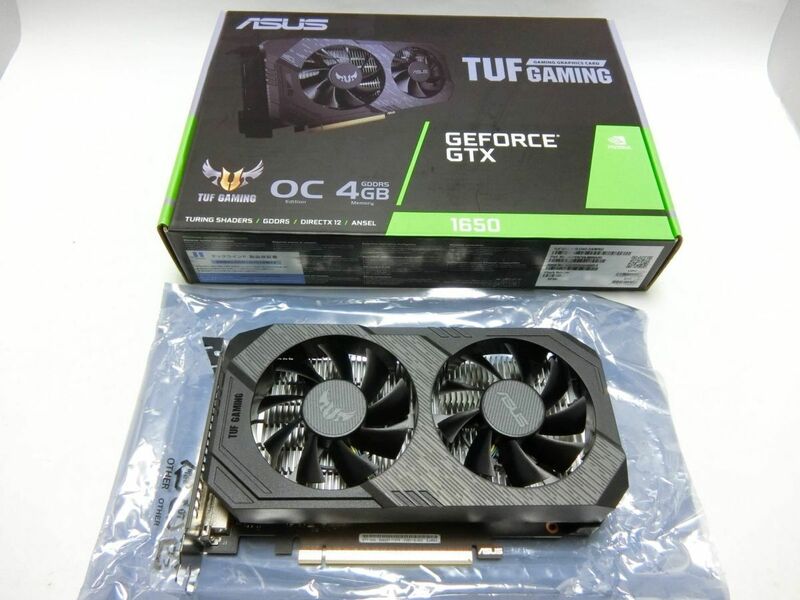 ASUS TUF Gaming GEFORCE GTX1650 TUF-GTX1650-O4G-GAMING 4GB DVI DP HDMI 正常動作保証／YL240527016