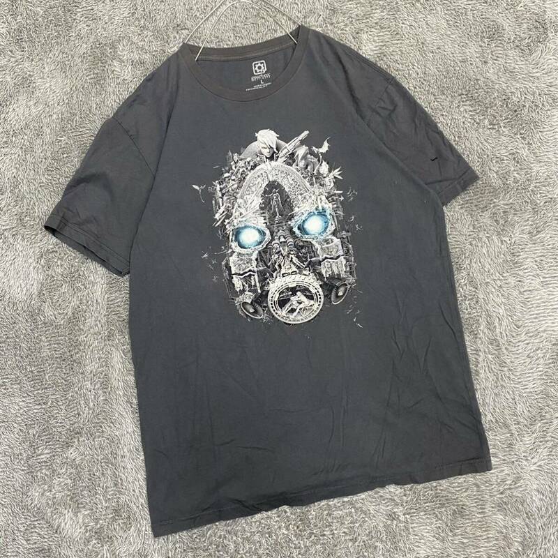 US古着 gearbox Tシャツ 半袖カットソー サイズL グレー 灰色 メンズ トップス 最落なし （X19）