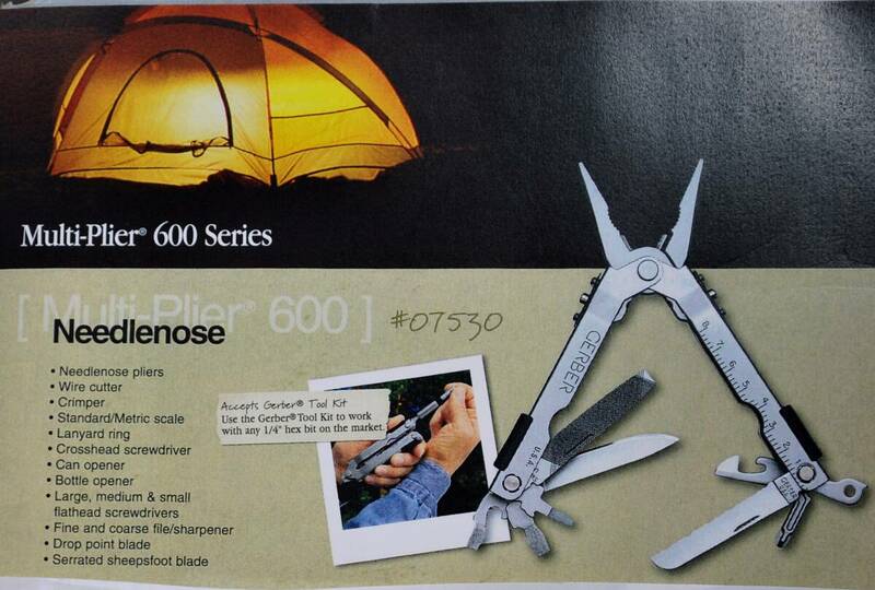 GERBER No,07530 Multi-Plier 600 Series Needle-nose 黒ナイロンシース付。Stainless Steel