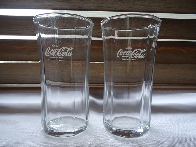 Coca-Cola グラス（10角） 2個セット