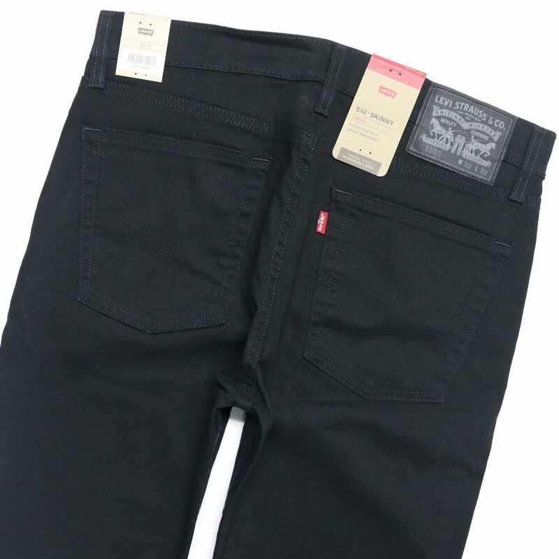 ★リーバイス Levis 510 新品 メンズ ストレッチ シンプル スキニー ジーンズ デニム パンツ 黒 30インチ [05510-4173-30] 四 壱★QWER★