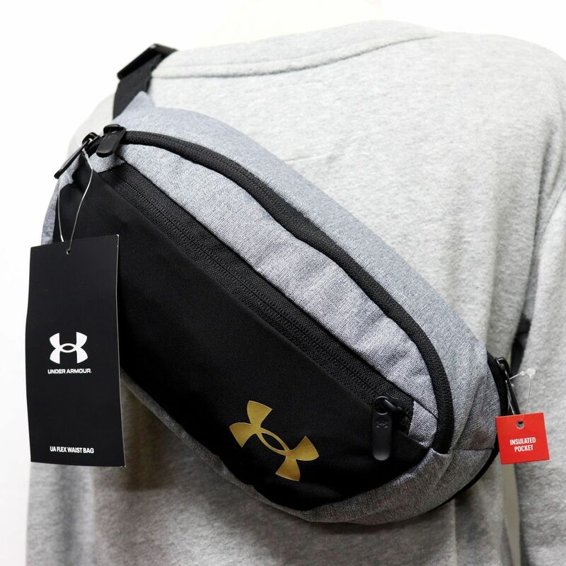 ★アンダーアーマー UNDER ARMOUR 新品 メンズ 撥水 フレックス ボディバッグ ウエストバッグ バッグ 鞄 灰 [13641900121N] 六★QWER★