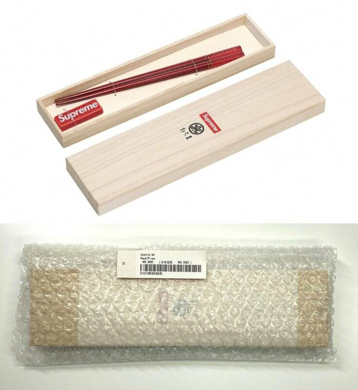 【新品未開封 23AW】Supreme シュプリーム たち吉 Chopstick Set チョップスティック セット 箸 箸置き レッド 赤