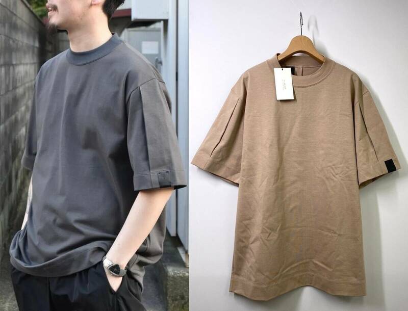 【24SS 新品】N.HOOLYWOOD COMPILE ミスターハリウッド モックネックTシャツ 38 ベージュ 半袖 コンパイル ミスハリ エヌハリ Nハリ