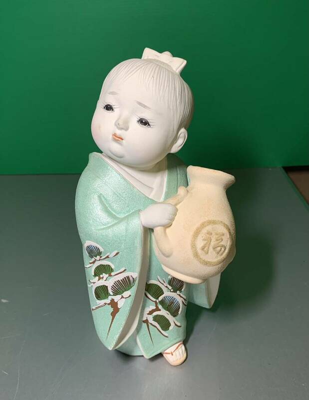 1円スタート 売切り 博多人形 置物 日本人形 陶器製 伝統工芸 