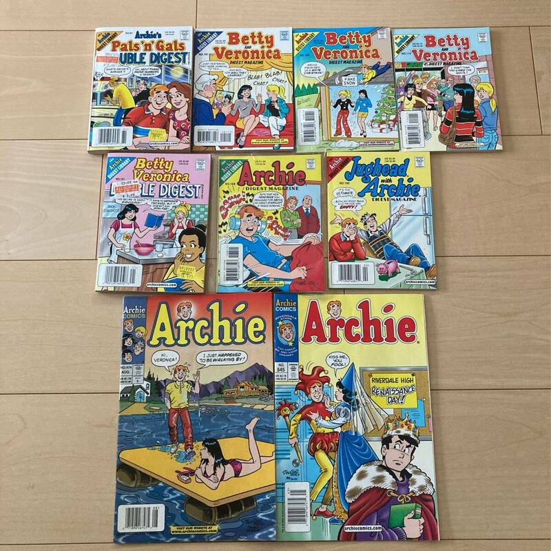b029 アメコミ 洋書 Archie Comics アーチーコミック 9冊■Betty Veronica Jughead ベティ ヴェロニカ ジャグヘッド 