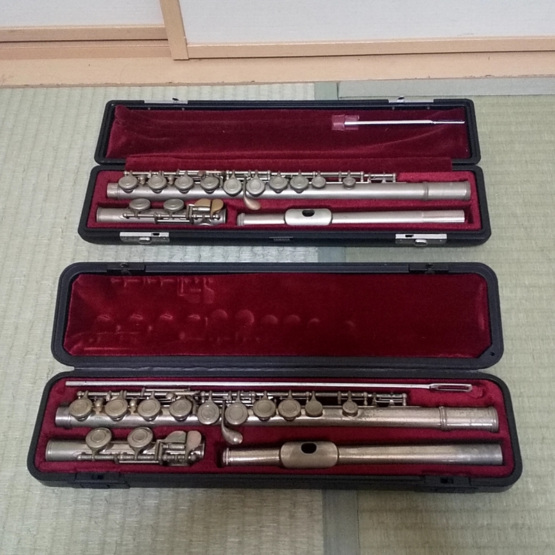 【まとめ売り】YAMAHA ヤマハ YFL211 フルート ケース付き 管楽器 2本セット YFL-211