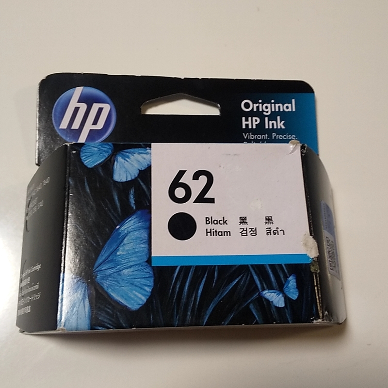 【送料無料】HP　純正　インクカートリッジ　62　ブラック　ヒューレットパッカード　C2P04AA