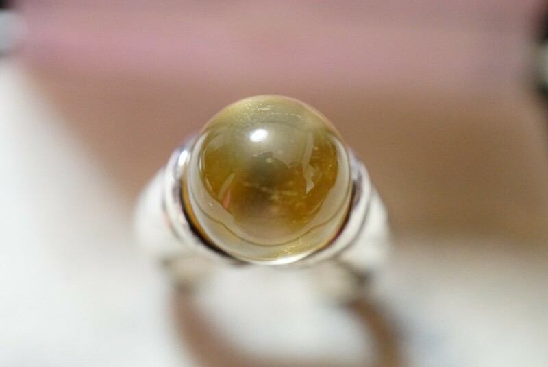 968 天然水晶 リング 指輪 ヴィンテージ アクセサリー SILVER刻印 アンティーク 天然石 クォーツ 色石 宝石 カラーストーン 装飾品