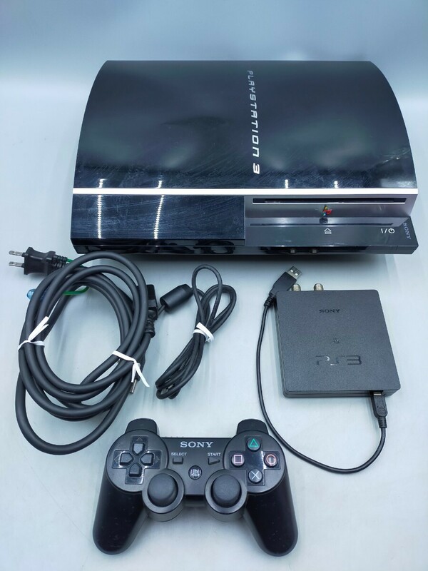 □SONY PlayStation3 PS3 本体 CECHL00 ブラック PS3専用地上デジタルチューナー付き