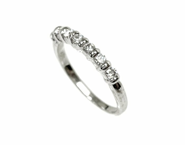 TASAKI 田崎真珠 タサキ ハーフエタニティ リング 指輪 K18WG 750 総重量2.2g ホワイトゴールド ダイヤモンド 0.25ct 約8.5号 新品仕上済