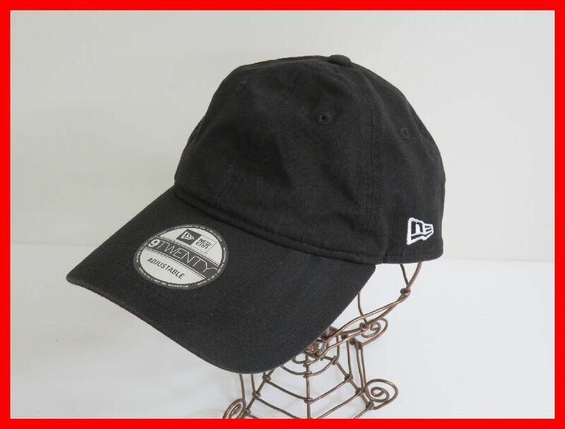 2405★M-1386★NEW ERA ニューエラ 9TWENTY ADJUSTABLE フリーサイズ 無地 帽子 キャップ ブラック 中古品