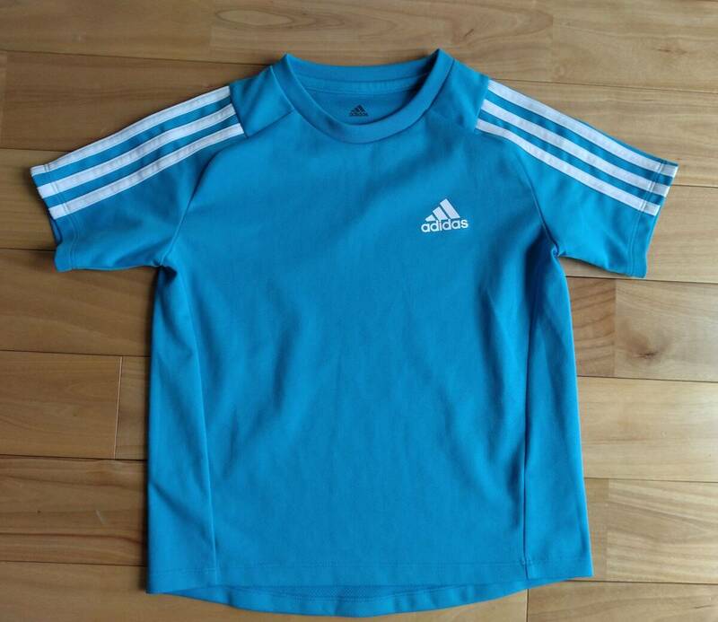 アディダス☆adidas☆メッシュTシャツ☆ 水色☆130サイズ