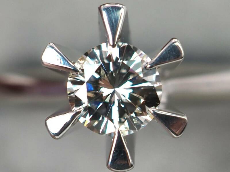 【3947P】Pt900プラチナ 良質 天然ダイヤモンド 0.39ct/3.7g リング 指輪 #12.5