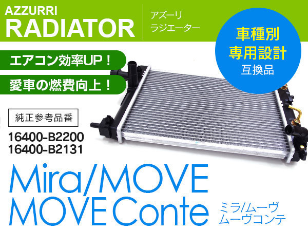 ダイハツ ムーヴ L175S L185S 2006.10~2010.12 純正品番 16400-B2200 16400-B2131 対応 ラジエーター ラジエター