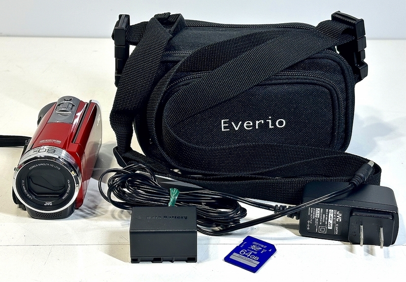 JVCケンウッド 中古デジタルビデオカメラ Everio GZ-E700-R 2014年式、ACアダプター付属