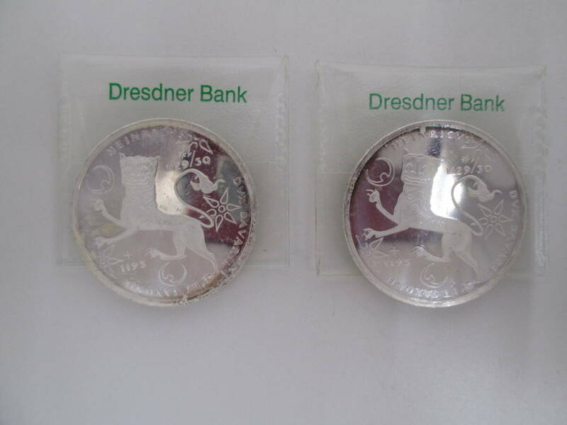 外国銭祭 ドイツ 10マルク 銀貨 2枚セット deutsche mark 1195 HEINRICVS コレクション アンティーク