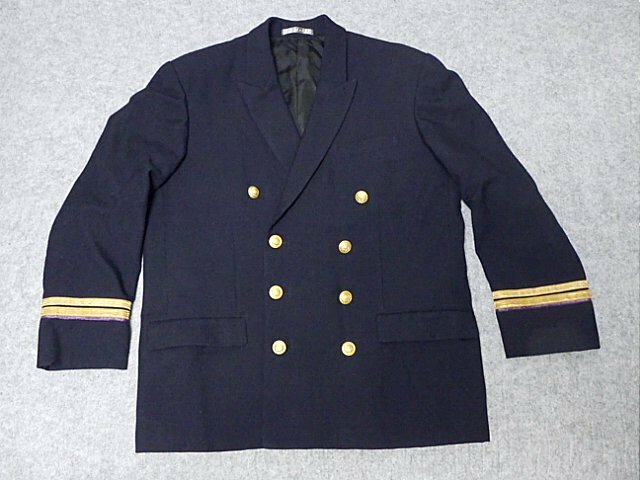 船員　航海士　(二等機関士)　ジャケット　Ｓサイズ位　　濃紺　商船・汽船　上着のみ　制服・ユニフォーム　金ボタン