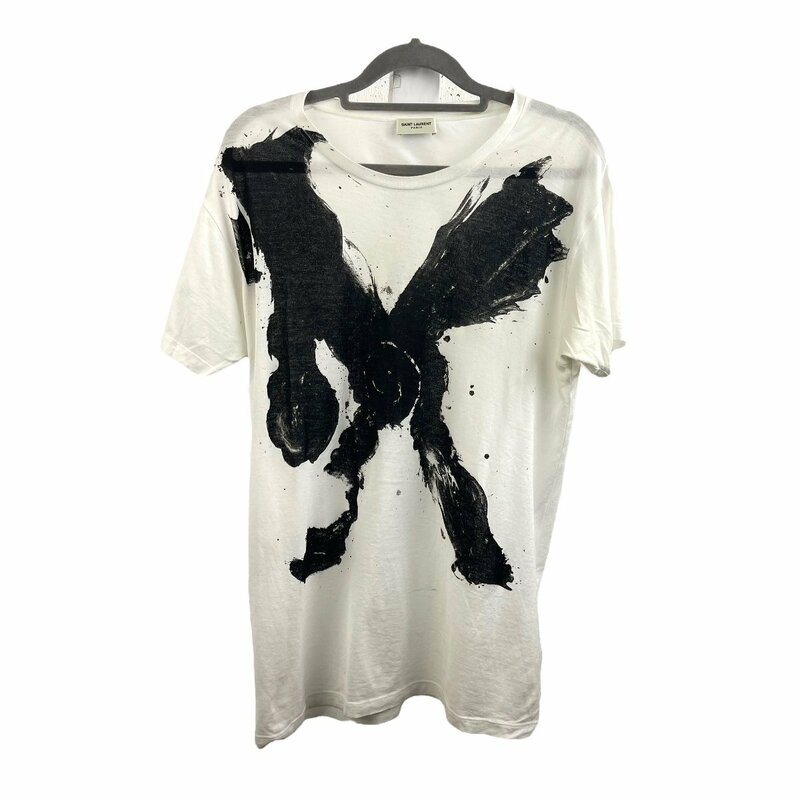 A362●Saint Laurent Paris サンローランパリ●Mr.X Tシャツ●白　Sサイズ