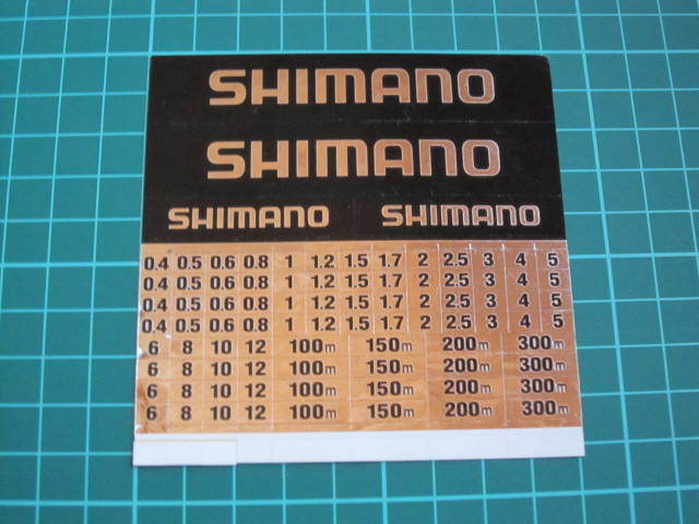 ☆シマノ　ライン号数ステッカー　SHIMANO☆