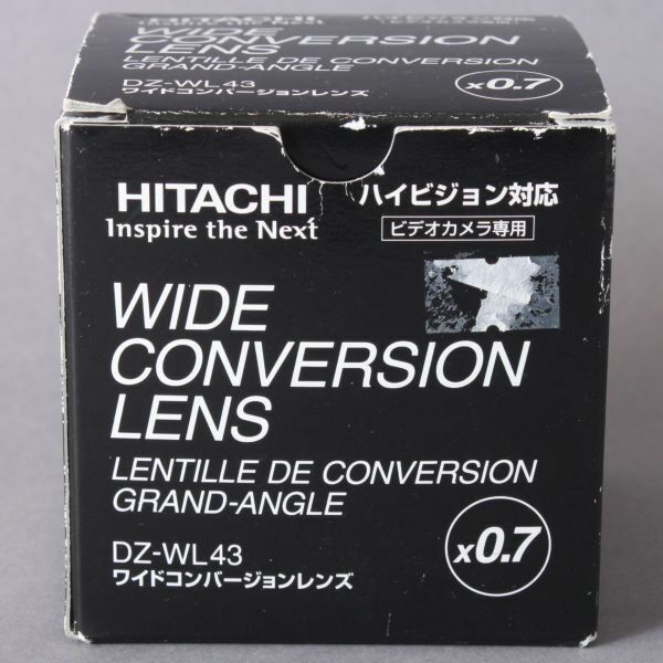 新品 日立製作所 ワイドコンバージョンレンズ DZ-WL43 ×0.7 取付ネジ径43mm Φ72×46.8 ビデオカメラ専用 ハイビジョン対応 #60※251/k.a