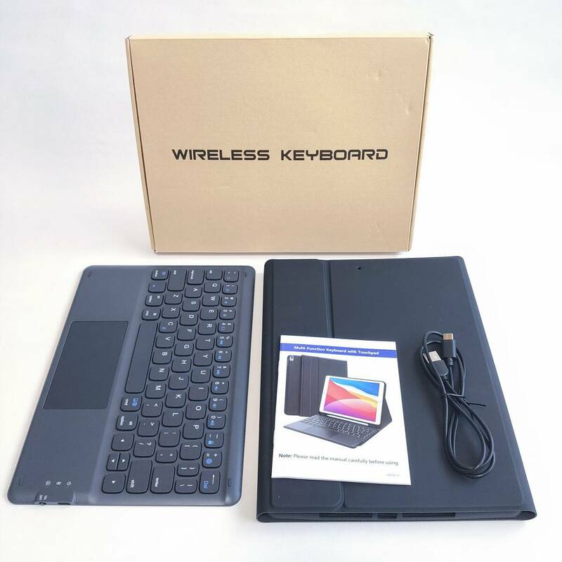 「一円スタート」ワイヤレスキーボード タッチパッド付き Bluetooth ブラック HB309-V1「1円」AKI01_2837