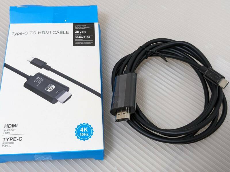【一円スタート】JUCONU USB Type C HDMI 変換アダプター変換ケーブル 2m「1円」IKE01_1491